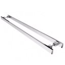 Ver imagem 1 de Puxador Porta de Madeira ou Vidro 4cm x 1cm Inox Polido Loja da Indústria 1500mm x 1000mm