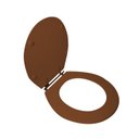 Ver imagem 2 de Assento Sanitário Poliéster para Louça Ravena/Izy (Deca) Aço Sedile Marrom/Caramelo