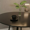 Ver imagem 4 de Mesa de Jantar Redonda 110cm Preta em MDF com Base de Ferro Moderna para Sala de Jantar