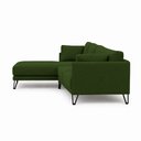 Ver imagem 6 de Sofá Sala de Estar Atena Chaise Esquerdo Pés de Ferro 284cm 5 Lugares Linho Verde M1 - Monari Design