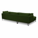 Ver imagem 7 de Sofá Sala de Estar Atena Chaise Esquerdo Pés de Ferro 284cm 5 Lugares Linho Verde M1 - Monari Design