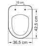 Assento Sanitário Poliéster Para Louça Riviera/Smart (Celite) Aço Sedile - 5