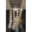 Ver imagem 2 de Lustre de Cristal Legítimo K9 Base Inox 14x14 Cm e 30 Cm Altura - Transparente