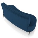 Ver mais imagens de Sofá Chaise 2 Lugares Sala Living 160cm Pés Industrial Cayman K01 Veludo Azul Marinho - Lyam Decor
