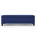 Ver imagem 5 de Recamier Bau Julia 1,20m Suede Azul Marinho - Inova Decor