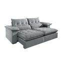 Ver imagem 2 de Sofá 4 Lugares Retrátil e Reclinável Mônaco Veludo com Molas Ensacadas