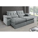 Ver imagem 1 de Sofá 4 Lugares Retrátil e Reclinável Mônaco Veludo com Molas Ensacadas