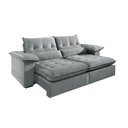 Ver imagem 2 de Sofá 4 Lugares Retrátil e Reclinável Mônaco Veludo com Molas Ensacadas