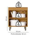 Ver imagem 2 de Balcão com Tampo 2 Portas 70 cm Malta Poliman - Freijo Off Acetinado