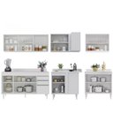Ver imagem 6 de Armário de Cozinha Modulado de Canto 6 Peças Cp32 Balcão com Tampo Branco - Lumil Lumil Móveis
