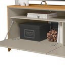 Ver imagem 6 de Rack Bancada Dubai 1.6 para Tv até 70" Polegadas Tauari/off White Fosco