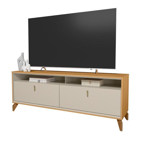 Rack Bancada Dubai 1.6 para Tv até 70" Polegadas Tauari/off White Fosco