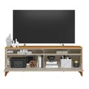 Ver imagem 3 de Rack Bancada Dubai 1.6 para Tv até 70" Polegadas Tauari/off White Fosco