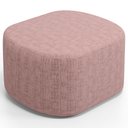 Ver mais imagens de Kit 02 Puffs Decorativo Orgânico para Living Quarto 70cm Doha W01 Linho Rosa - Lyam Decor