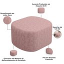 Ver imagem 4 de Kit 02 Puffs Decorativo Orgânico para Living Quarto 70cm Doha W01 Linho Rosa - Lyam Decor