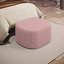 Ver imagem 2 de Kit 02 Puffs Decorativo Orgânico para Living Quarto 70cm Doha W01 Linho Rosa - Lyam Decor