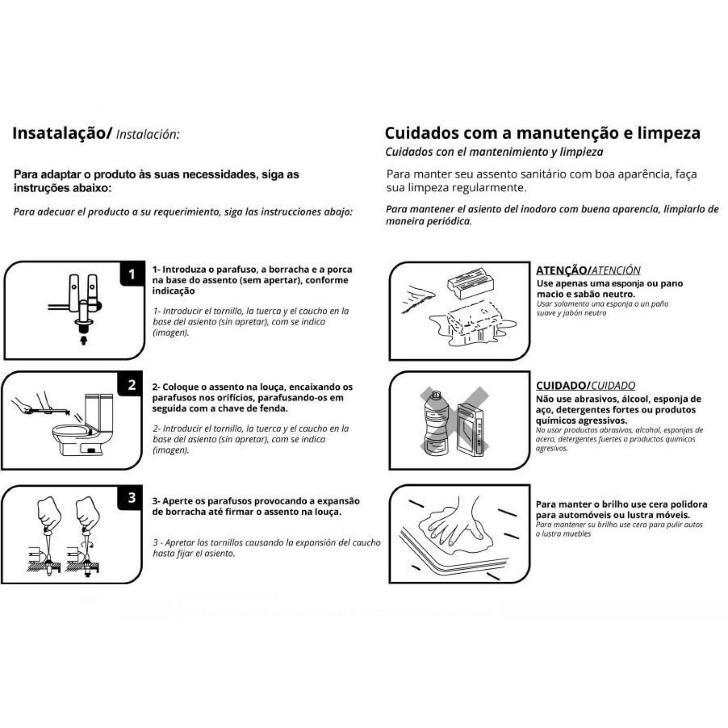 Assento Sanitário Poliéster Para Louça Link/Carrara/Belle Époque (Deca) Aço Sedile - 5