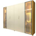 Ver imagem 3 de Guarda-roupa Casal 6 Portas com 2 Portas Reflecta com Pés com Led Innova 100% MDF