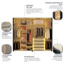 Ver imagem 6 de Guarda-roupa Casal 6 Portas com 2 Portas Reflecta com Pés com Led Innova 100% MDF
