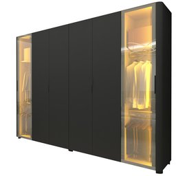 Guarda-roupa Casal 6 Portas com 2 Portas Reflecta com Pés com Led Innova 100% MDF - 2