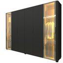 Ver imagem 3 de Guarda-roupa Casal 6 Portas com 2 Portas Reflecta com Pés com Led Innova 100% MDF