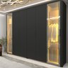 Guarda-roupa Casal 6 Portas com 2 Portas Reflecta com Pés com Led Innova 100% MDF - 2