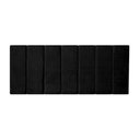 Ver imagem 3 de Cabeceira Veludo Preto Modular 60x20 P/ Cama Casal 7 Peças