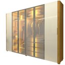 Ver imagem 3 de Guarda-roupa Casal 6 Portas com 4 Portas Reflecta com Pés com Led Innova 100% MDF