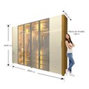 Ver imagem 5 de Guarda-roupa Casal 6 Portas com 4 Portas Reflecta com Pés com Led Innova 100% MDF