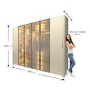 Ver imagem 4 de Guarda-roupa Casal 6 Portas com 4 Portas Reflecta com Pés com Led Innova 100% MDF