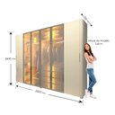 Ver imagem 4 de Guarda-Roupa Casal 6 Portas com 4 Portas Reflecta com Pés com LED Innova 100% MDF Branco/Off White