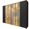 Guarda-roupa Casal 6 Portas com 4 Portas Reflecta com Pés com Led Innova 100% MDF - 3