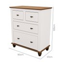 Ver imagem 4 de Quarto de Bebê Joy 3 Peças: Berço + Cômoda 4g + Roupeiro 3P Off White/Nogueira