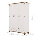 Ver imagem 5 de Quarto de Bebê Joy 3 Peças: Berço + Cômoda + Roupeiro 3P Off White/Nogueira