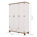 Ver imagem 5 de Quarto de Bebê Joy 3 Peças: Berço + Cômoda 4g + Roupeiro 3P Off White/Nogueira