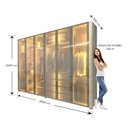 Ver imagem 5 de Guarda-Roupa Casal 6 Portas com 6 Portas Reflecta com Pés com LED Innova 100% MDF Branco/Off White