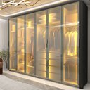 Ver imagem 1 de Guarda-roupa Casal 6 Portas com 6 Portas Reflecta com Pés com Led Innova 100% MDF
