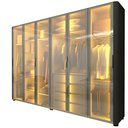 Ver imagem 3 de Guarda-roupa Casal 6 Portas com 6 Portas Reflecta com Pés com Led Innova 100% MDF
