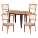 Ver imagem 1 de Conjunto de Jantar Mesa 4 Cadeiras Mdf