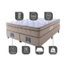 Cama Box King Colchão Ortofirm + Box 193x203x67 One Face Espuma D33 Dourado - 3