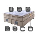 Ver imagem 3 de Cama Box King Colchão Ortofirm + Box 193x203x67 One Face Espuma D33 Dourado