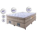 Ver imagem 2 de Cama Box King Colchão Ortofirm + Box 193x203x67 One Face Espuma D33 Dourado