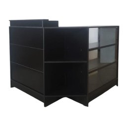 Balcão Caixa + Vitrine Lojas e Comércios em Geral 100% Mdf Preto - Suprema Móveis - 2