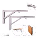 Ver imagem 5 de Mão Francesa Dobrável de Encaixe Retrátil com Gatilho 34cm