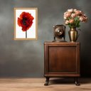 Ver imagem 2 de Quadro Moldura Dourada Flor Avermelhada 45x34cm:com Acetato