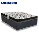 Ver imagem 3 de Cama Box Casal Sintético + Colchão Casal Ortobom Iso Dupla Face 60x138x188 Cinza