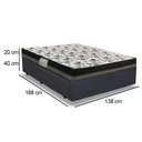 Ver imagem 5 de Cama Box Casal Sintético + Colchão Casal Ortobom Iso Dupla Face 60x138x188 Cinza