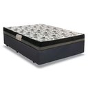 Ver imagem 1 de Cama Box Casal Sintético + Colchão Casal Ortobom Iso Dupla Face 60x138x188 Cinza