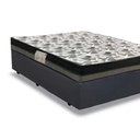Ver imagem 2 de Cama Box Casal Sintético + Colchão Casal Ortobom Iso Dupla Face 60x138x188 Cinza