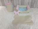 Ver imagem 3 de Kit Pet Caes e Gatos Cesto Organizador Baby Bege Cama P Personalizada Jogo Americano Baby Bege Camin